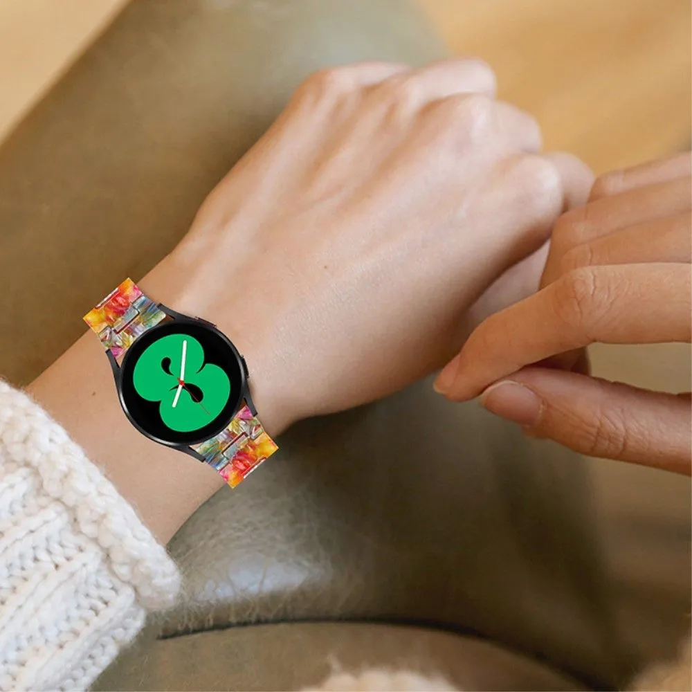 20mm smooth resin watch strap for Garmin watch - Rainbow Candy