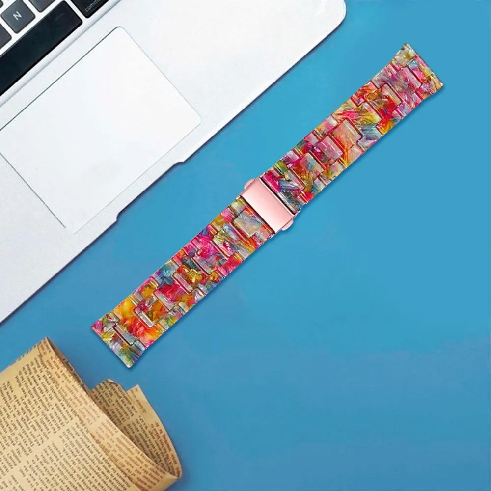 20mm smooth resin watch strap for Garmin watch - Rainbow Candy