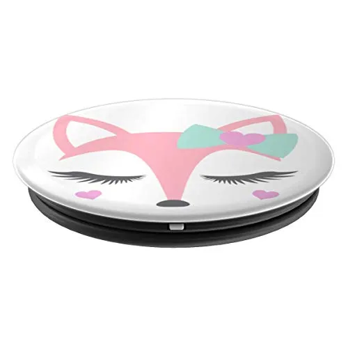 Amazon.com: Animal Faces Series (Fox in Bow) - PopSockets Grip and Stand for Phones and Tablets: Cell Phones & Accessories