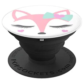 Amazon.com: Animal Faces Series (Fox in Bow) - PopSockets Grip and Stand for Phones and Tablets: Cell Phones & Accessories