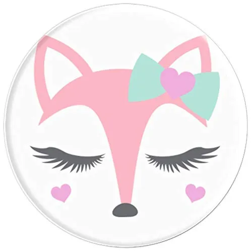 Amazon.com: Animal Faces Series (Fox in Bow) - PopSockets Grip and Stand for Phones and Tablets: Cell Phones & Accessories