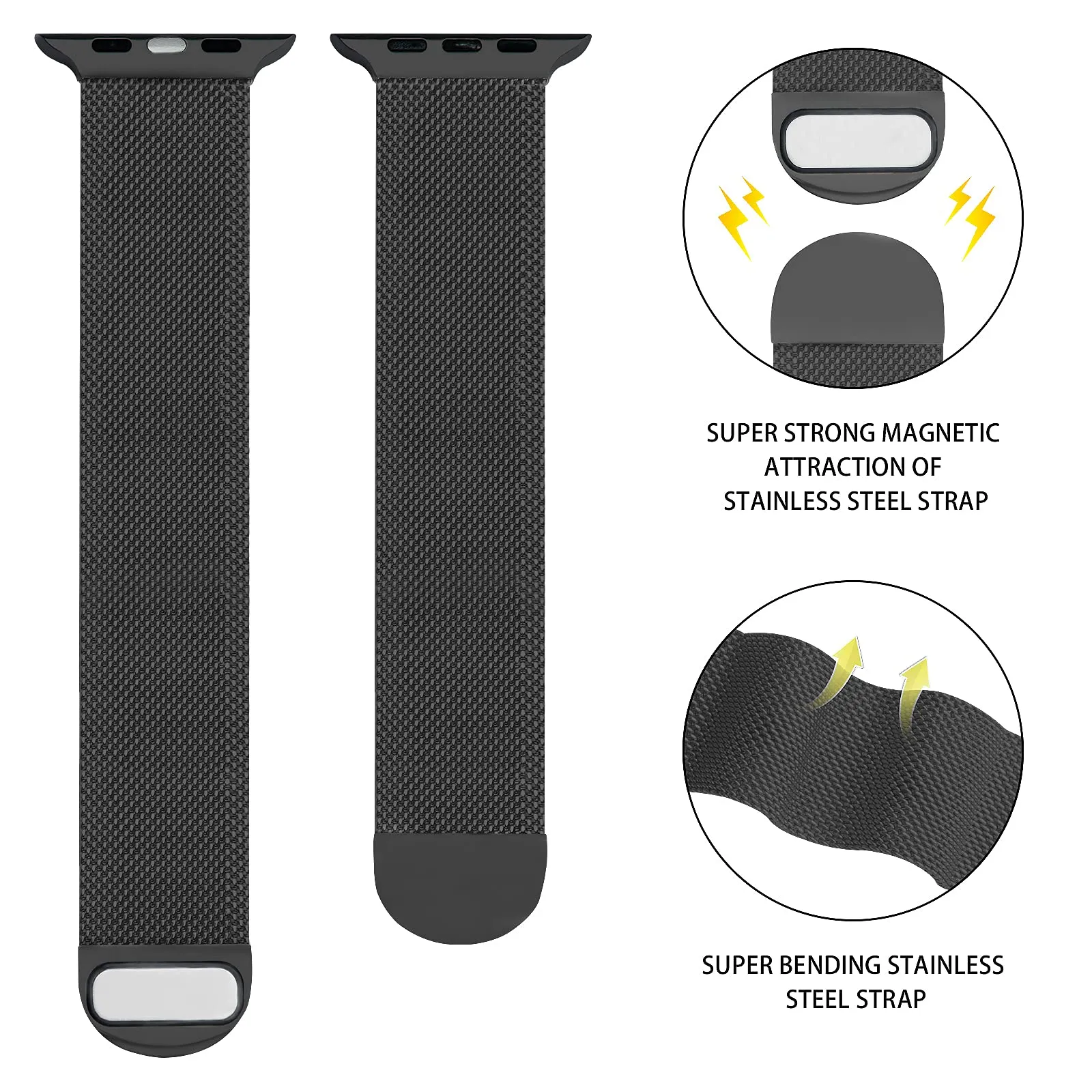 Apple Watch 41mm / 40mm / 38mm | Milanese Magnetic Straps | Grey