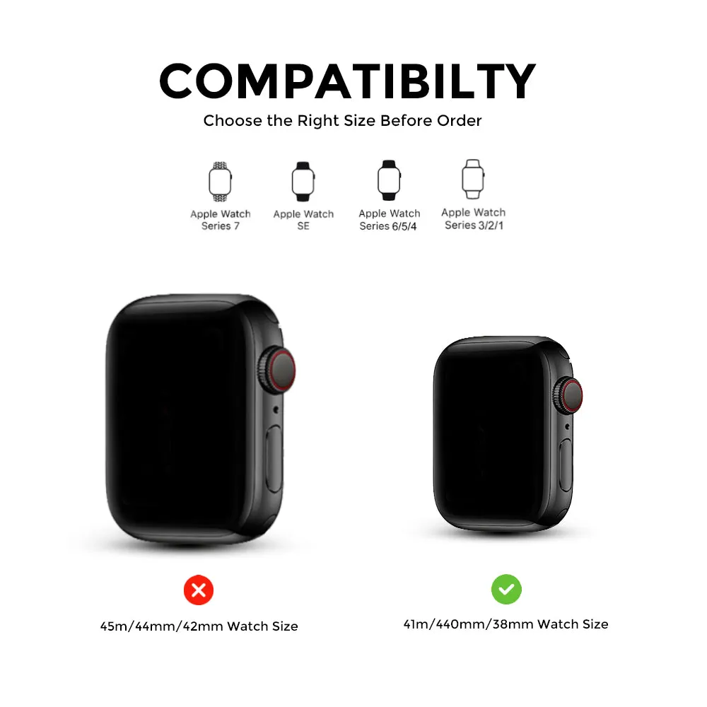 Apple Watch 41mm / 40mm / 38mm | Milanese Magnetic Straps | Grey