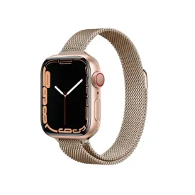 Apple Watch 41mm / 40mm / 38mm | Slim Milanese Loop Watch Band Strap | Classic Gold