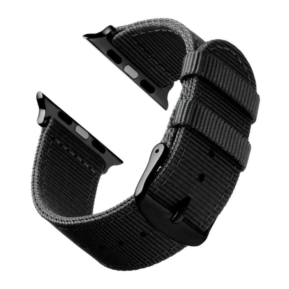Apple Watch Nylon Watch Band - Black/Black