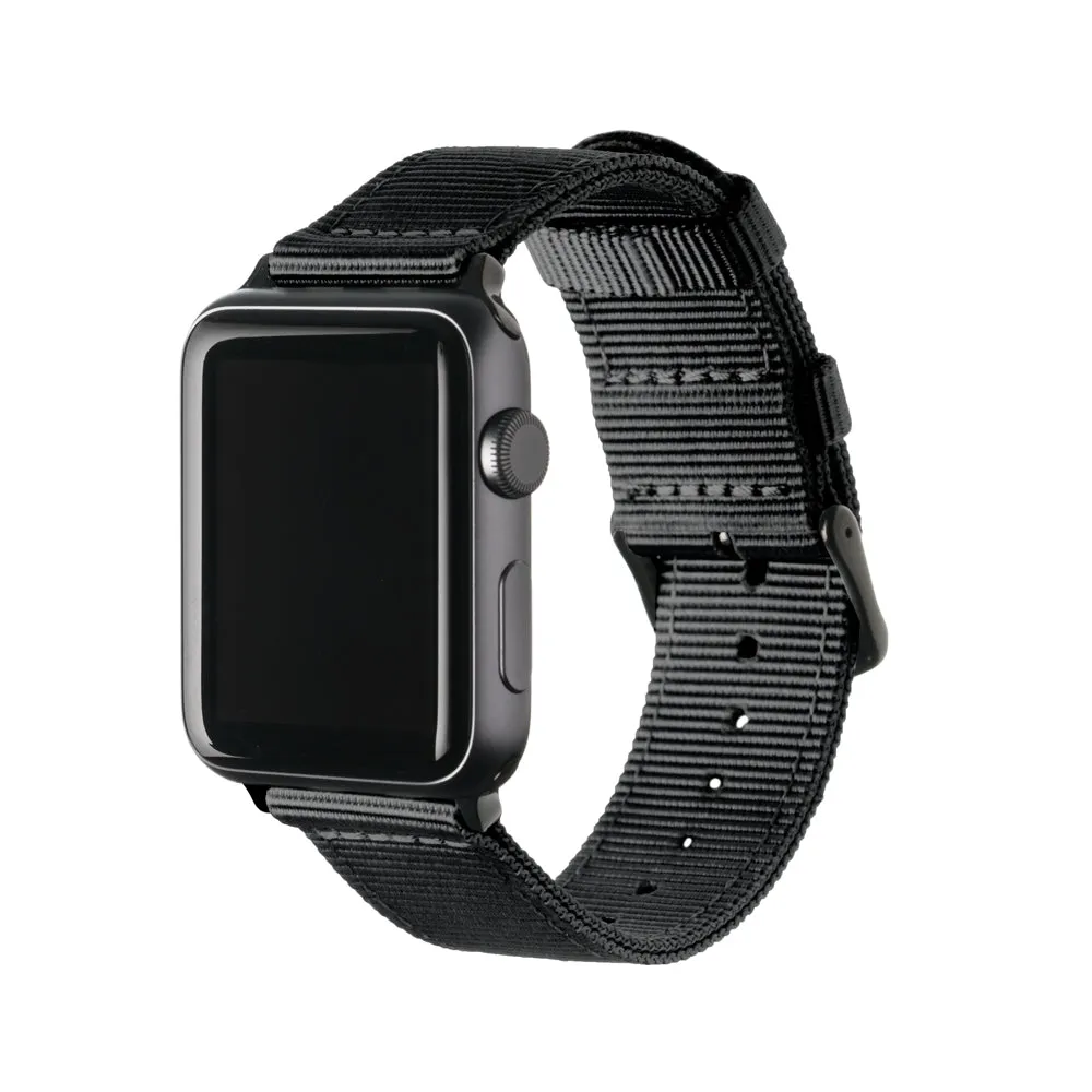 Apple Watch Nylon Watch Band - Black/Black