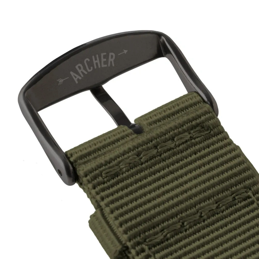 Apple Watch Nylon Watch Band - Olive/Black
