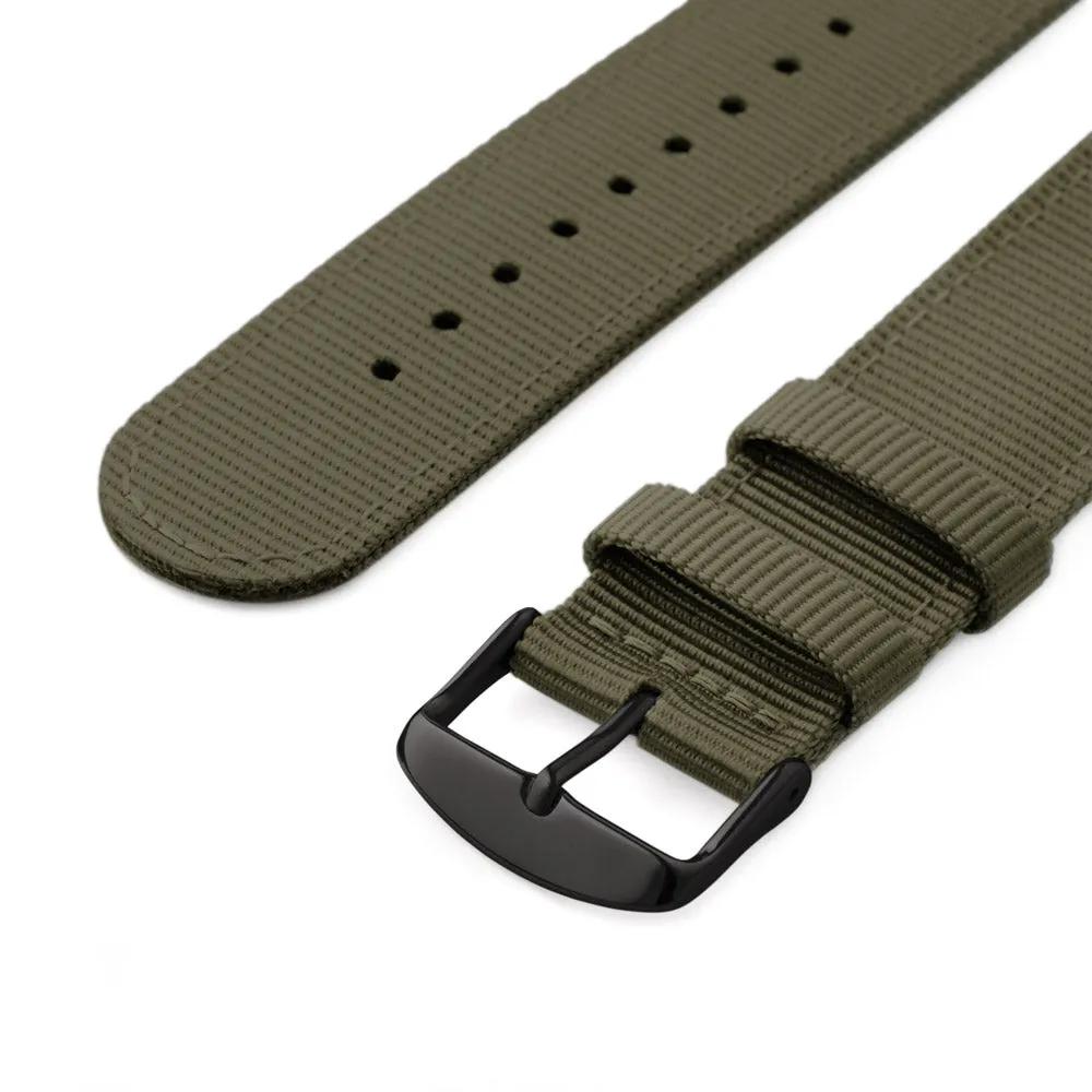 Apple Watch Nylon Watch Band - Olive/Black