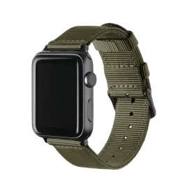 Apple Watch Nylon Watch Band - Olive/Black
