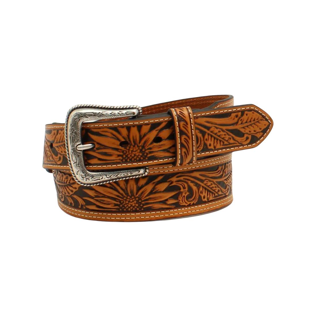 Ariat M&F Nocona Men's Sunflower Tan Tooled Belt