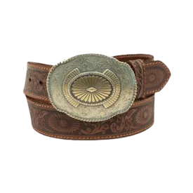 Ariat M&F Nocona Women's Brown Scroll & Floral Embossed Belt