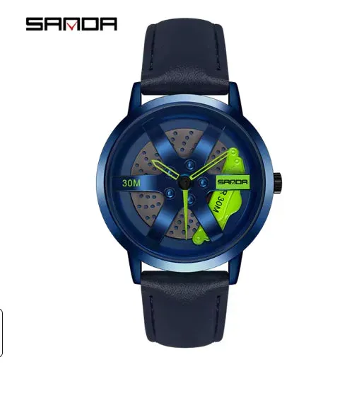 Auto Wheel Sports Watch