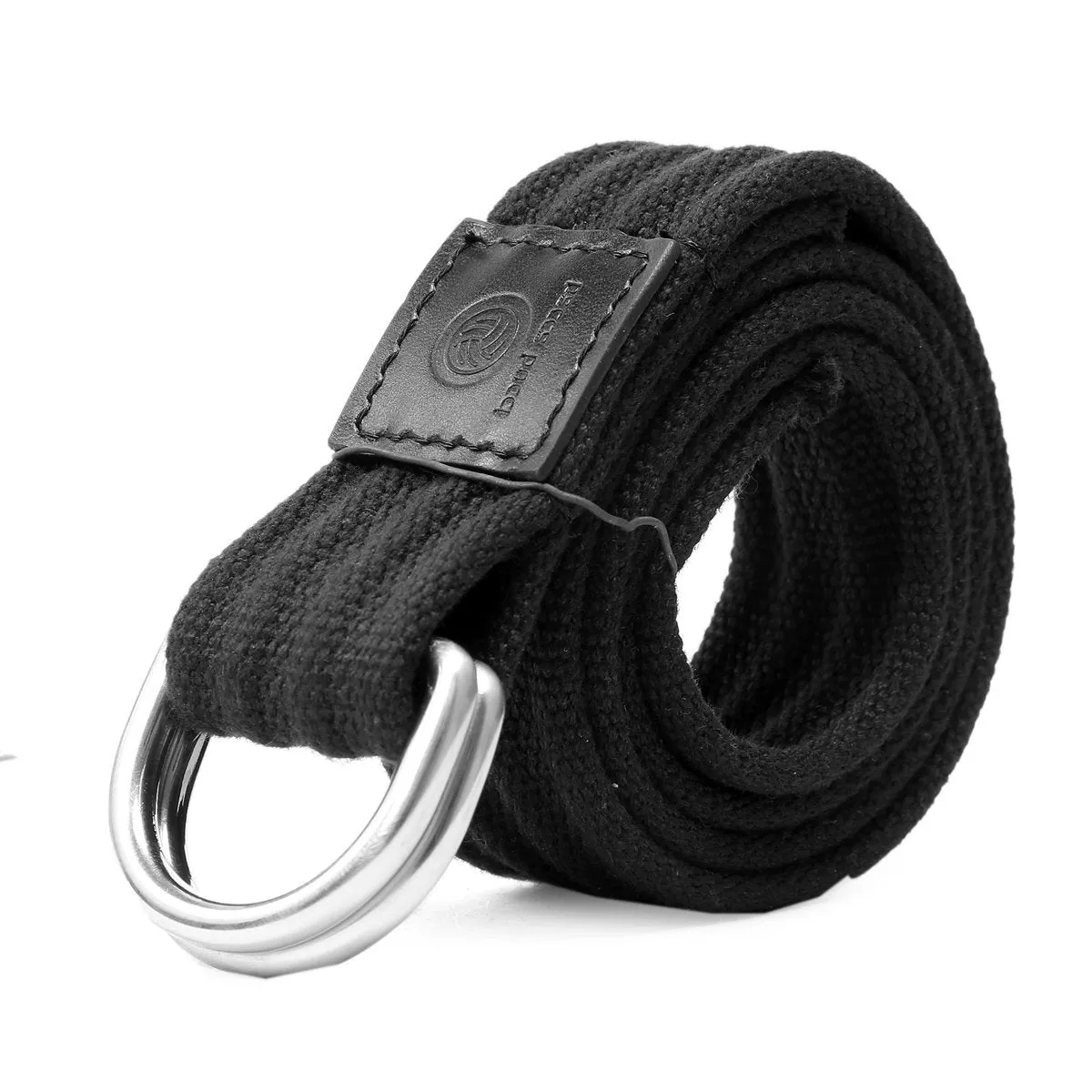 Bacca Bucci Men Canvas Military Belts for Men Double D-Ring Buckle