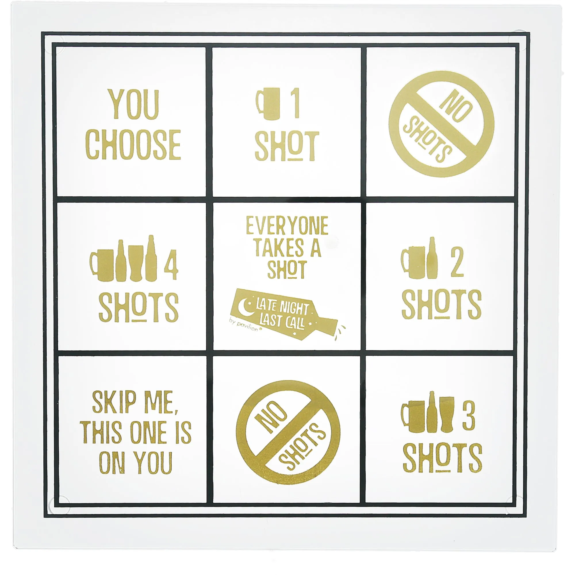 Beer 9" Shot Glass Tic Tac Toe