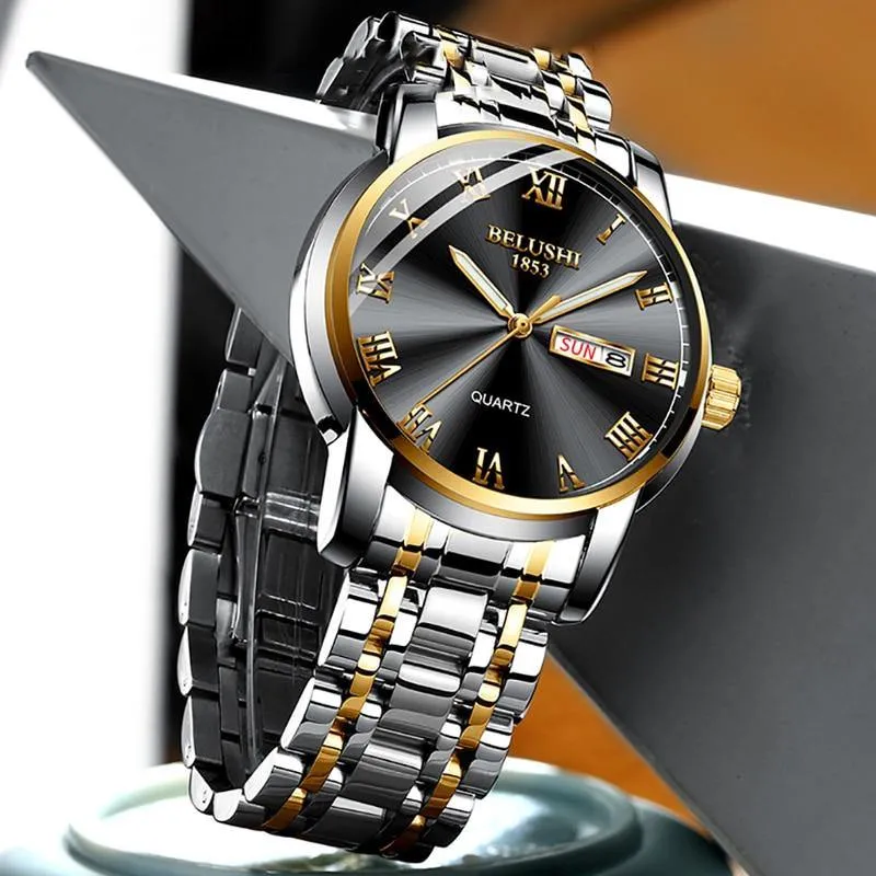 BELUSHI Stainless Steel Waterproof Luminous Watch