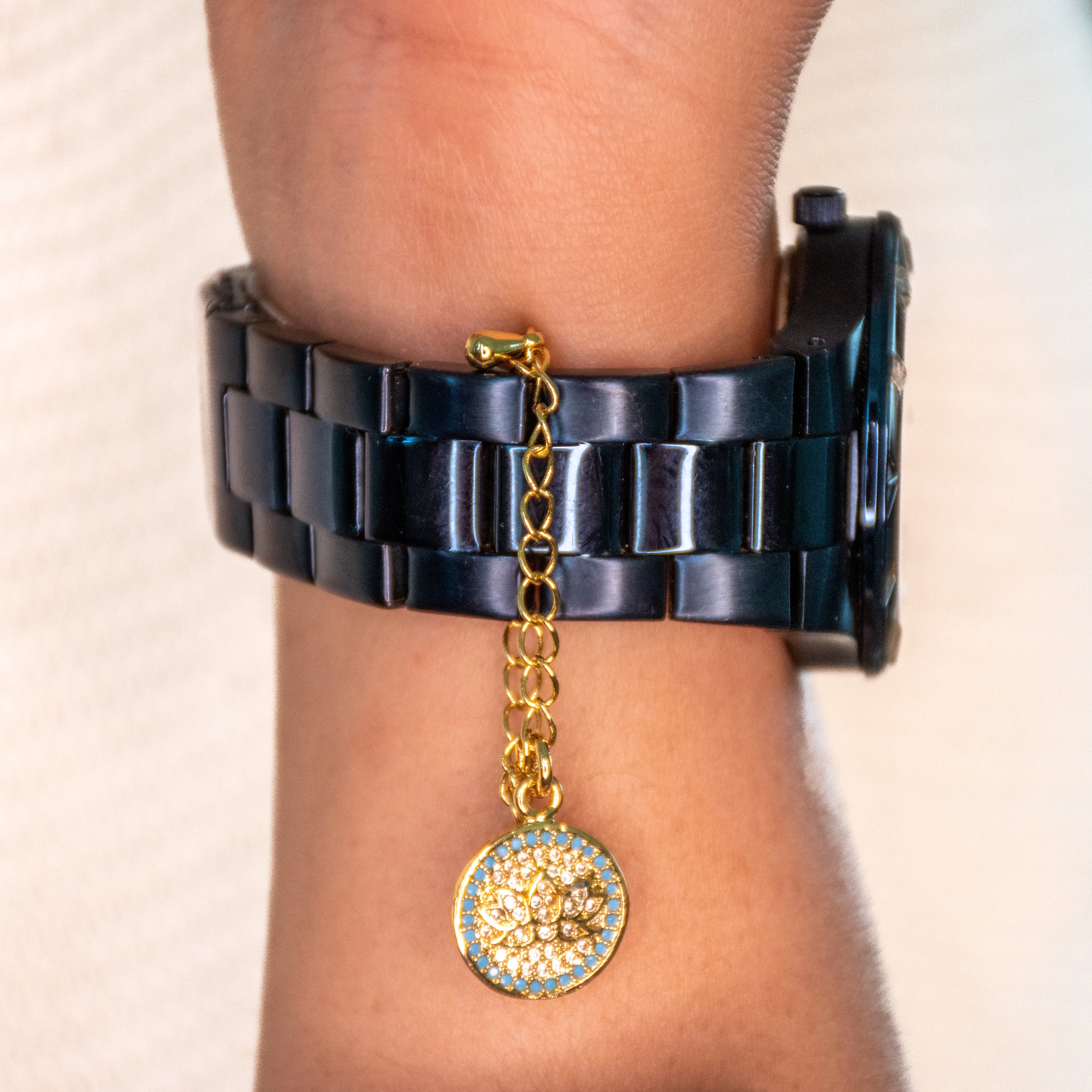 Blue Lotus Watch Charm