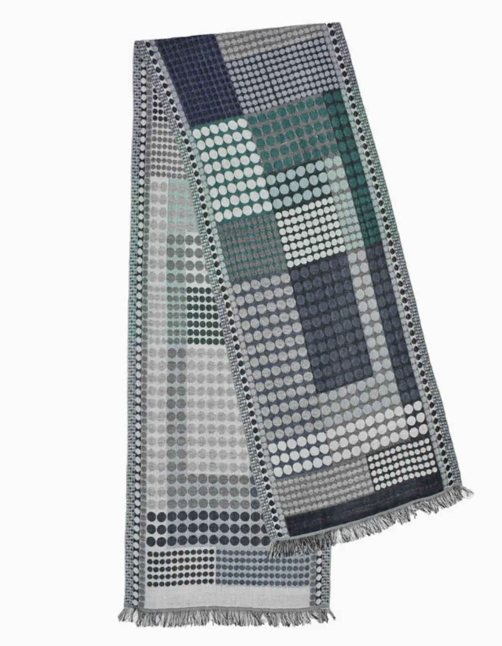 Blue Peterson Colorblock Dot Scarf