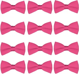 Boys Wedding Bow Tie 12 Pack Children Bowties Kids Tuxedo Solid Ties