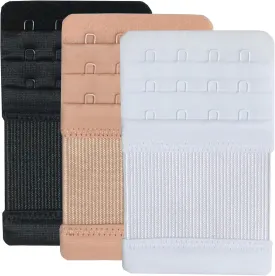 Bra Extenders 4 Hook Elastic Stretchy Bra Extensions Strap Comfortable 3pcs-Pack
