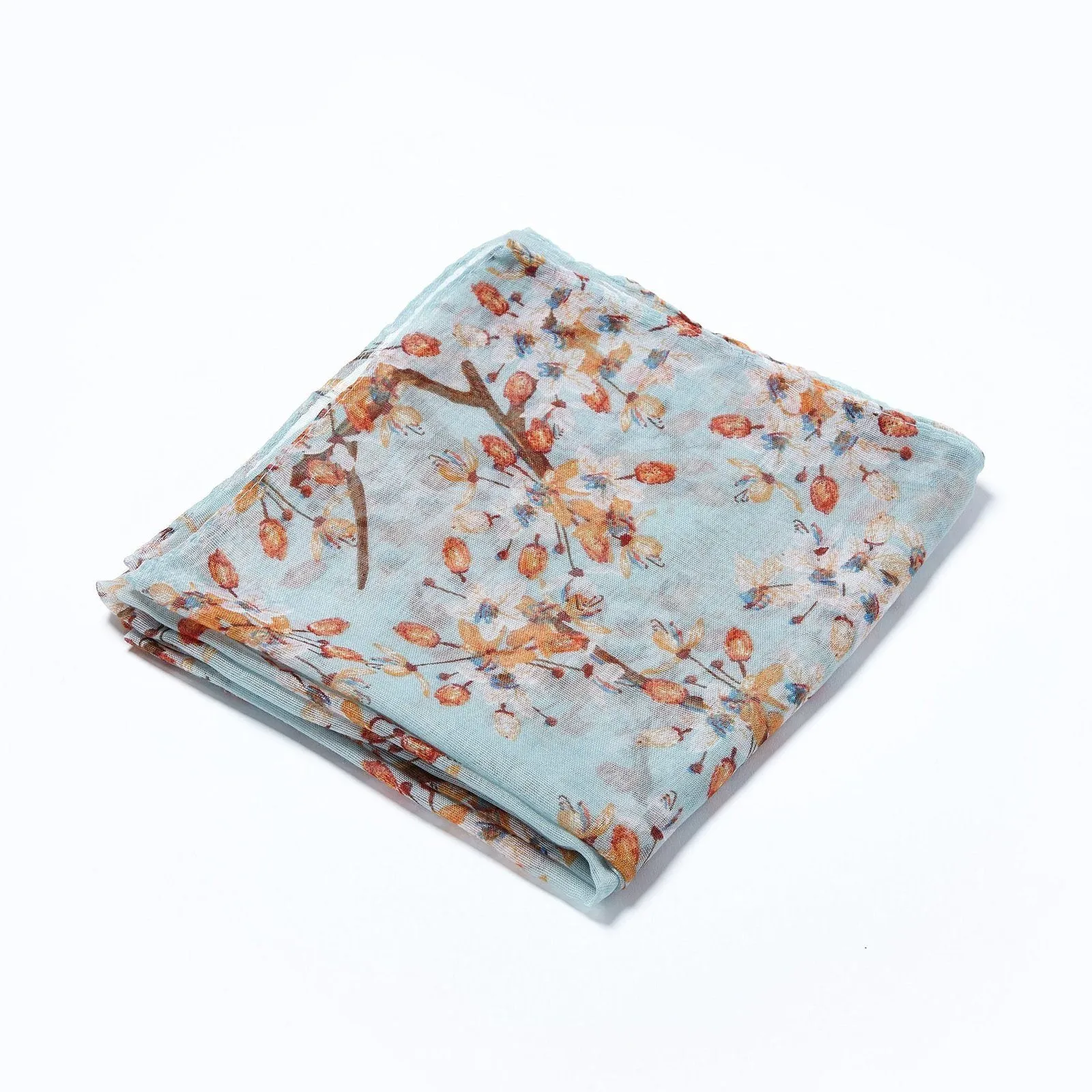 Cherry Blossom Scarf - Green