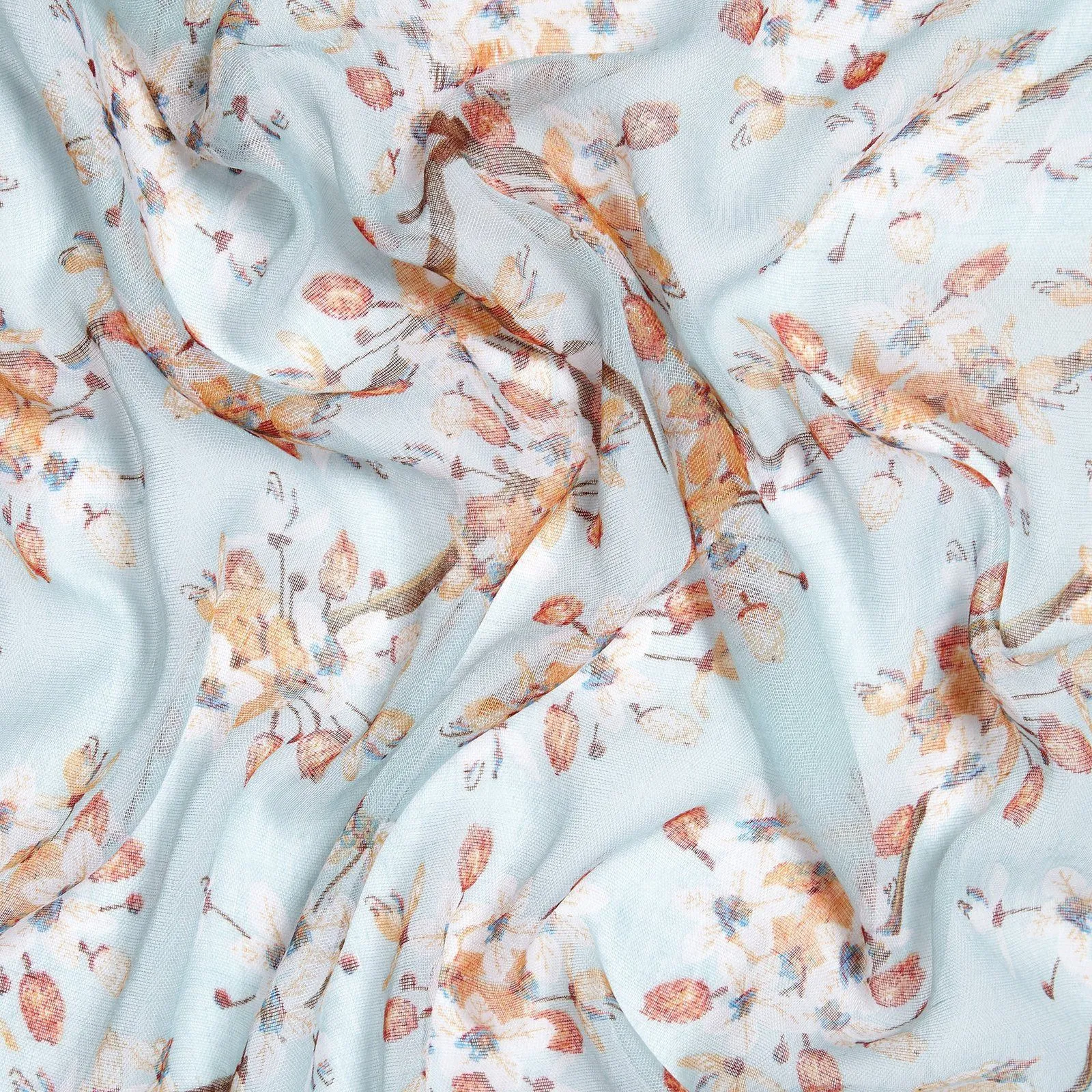 Cherry Blossom Scarf - Green