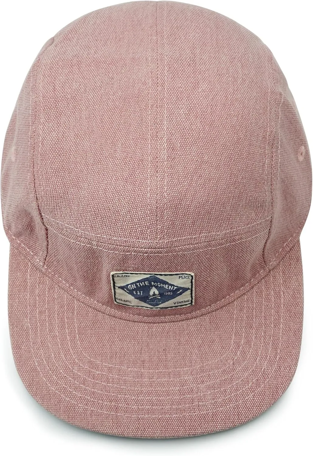 CLAPE Snapback 5 Panel Hat for Men Women Washed Cotton Flat Bill Baseball Cap Strapback Hip Hop Biker Board Cap