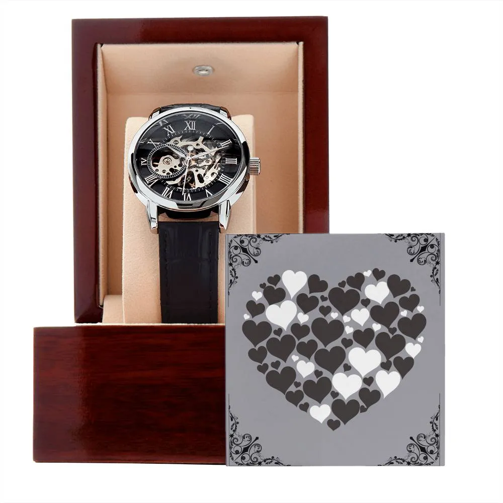 Custom Gift for Men Openwork Watch