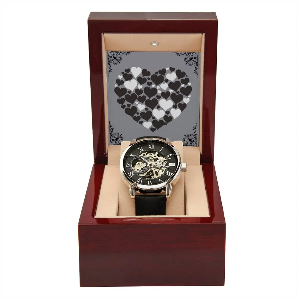 Custom Gift for Men Openwork Watch