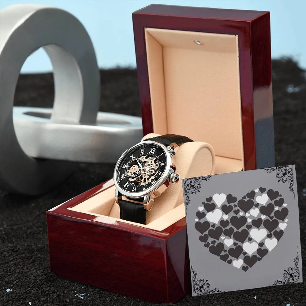 Custom Gift for Men Openwork Watch