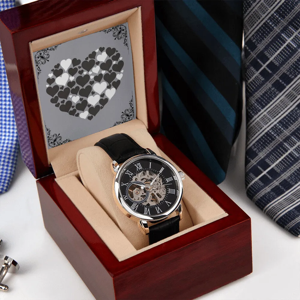 Custom Gift for Men Openwork Watch