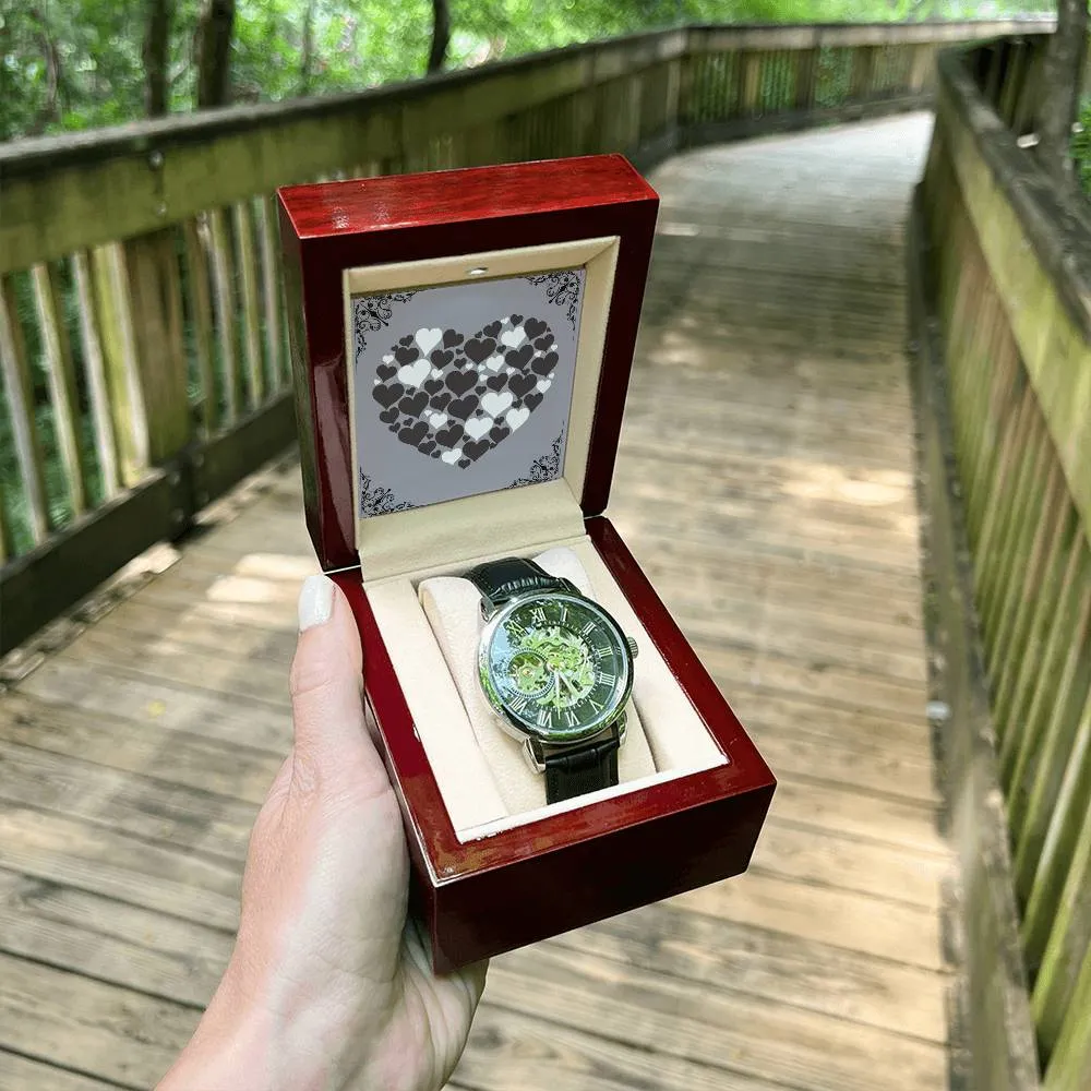 Custom Gift for Men Openwork Watch