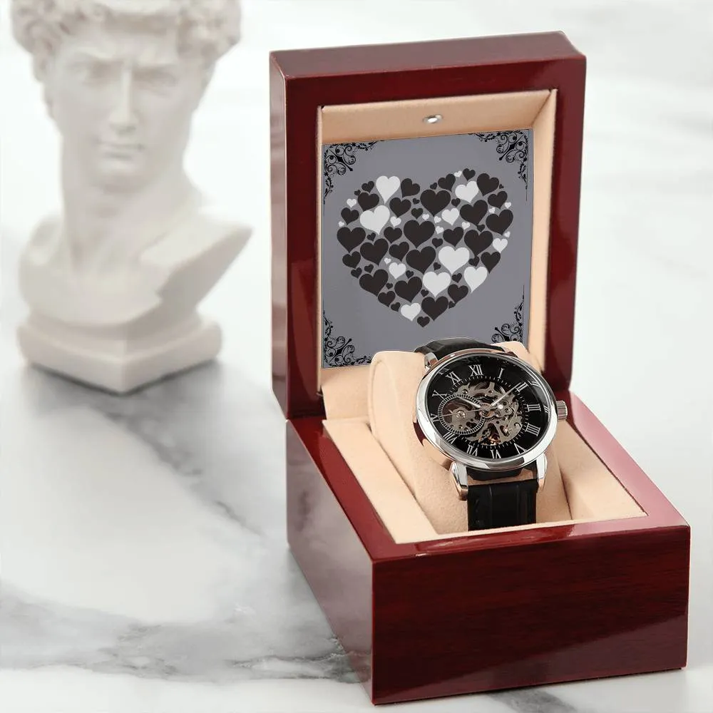 Custom Gift for Men Openwork Watch