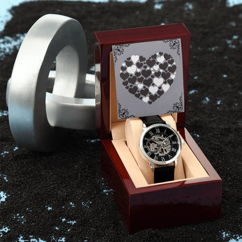 Custom Gift for Men Openwork Watch