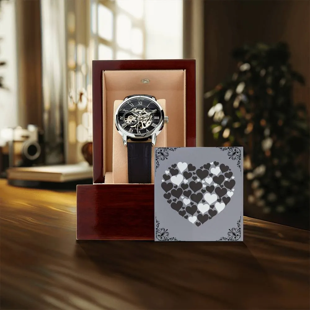 Custom Gift for Men Openwork Watch