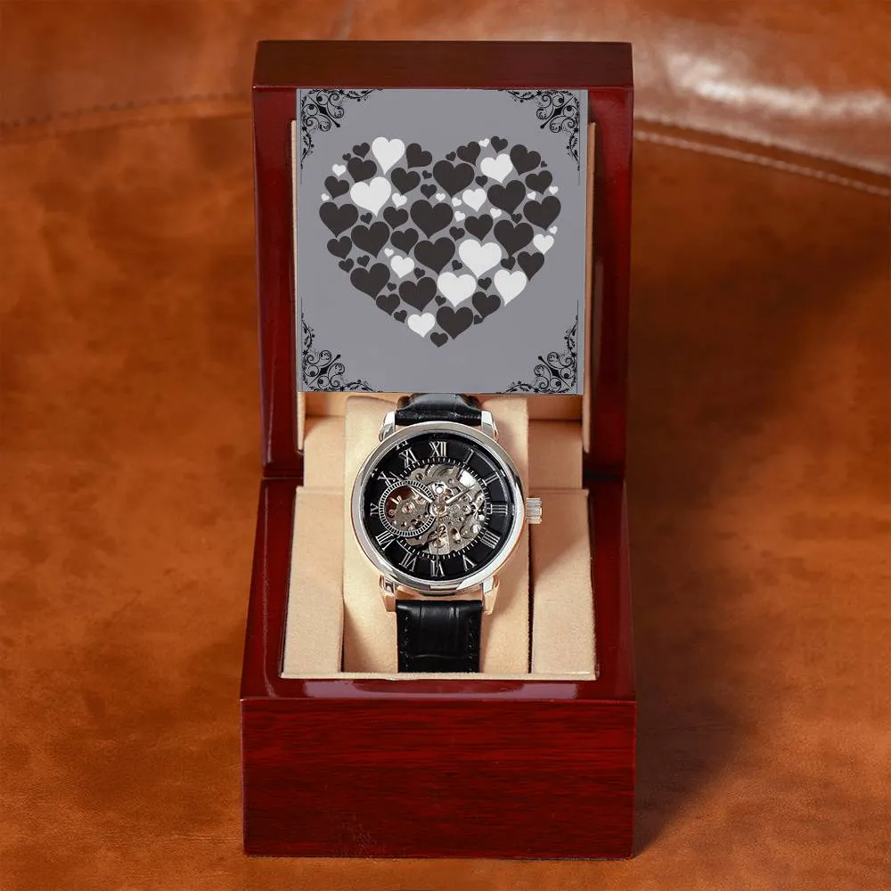 Custom Gift for Men Openwork Watch