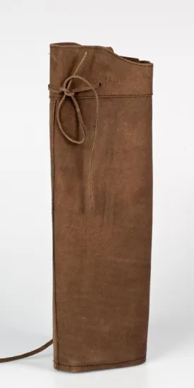 DARK BROWN SUEDE BACK QUIVER , WITH BELT