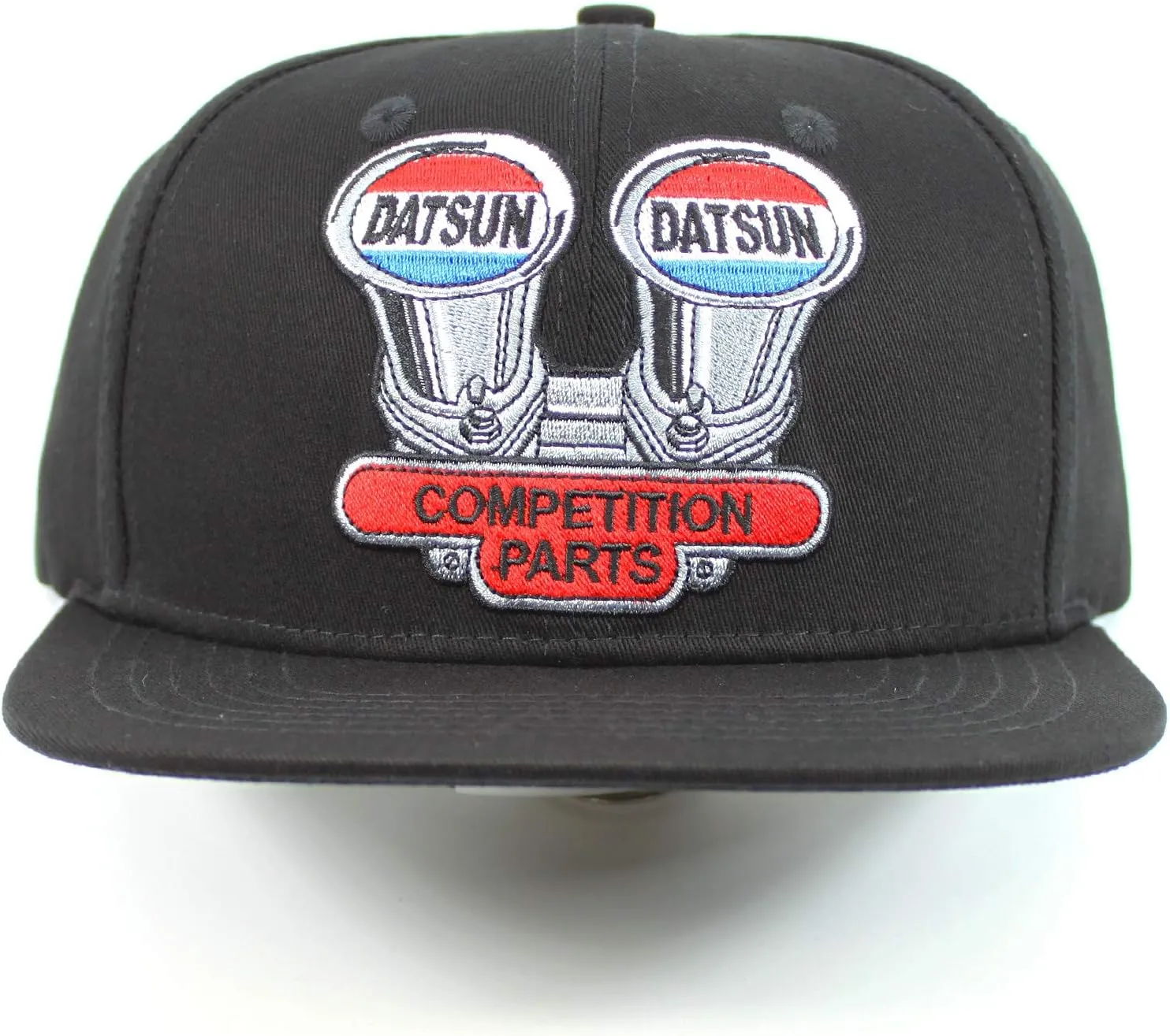 Datsun Competition Parts Baseball Cap - Snap Back - Flat Brim Black Hat