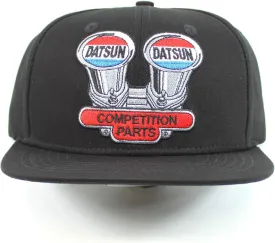 Datsun Competition Parts Baseball Cap - Snap Back - Flat Brim Black Hat