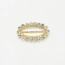 Diamante Gold Decor Fashion Oval Buckle Deisgn-1