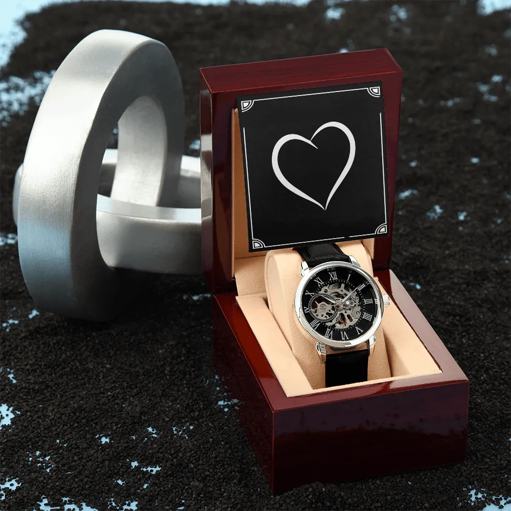 Elegant Gift For Men Openwork Watch