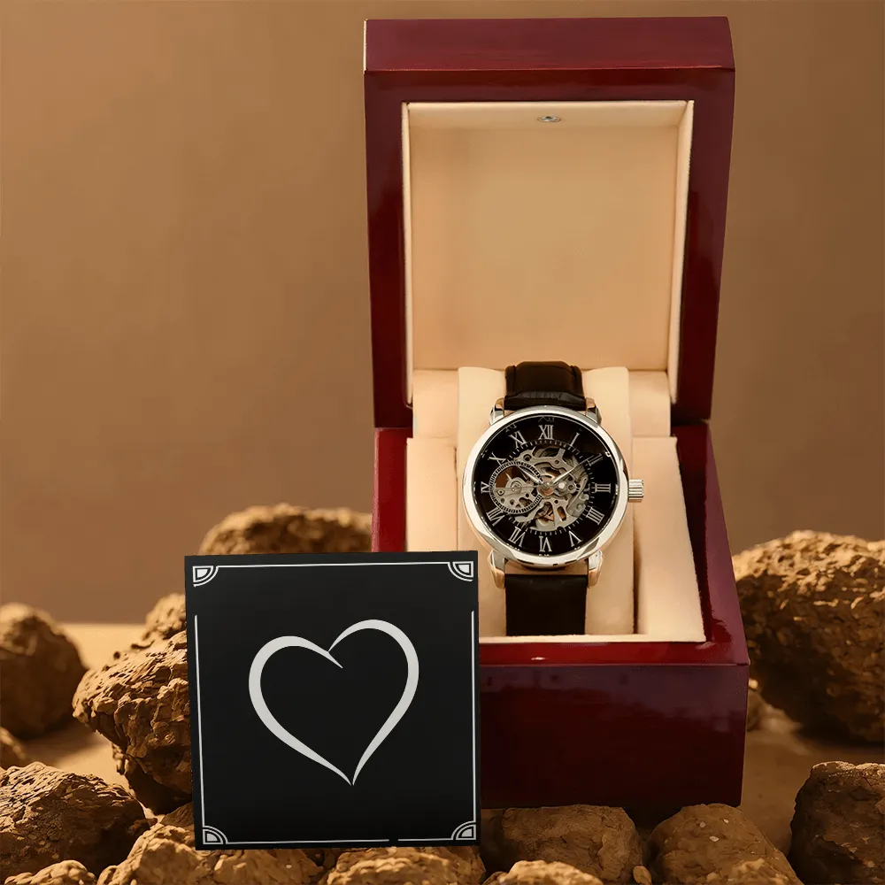 Elegant Gift For Men Openwork Watch