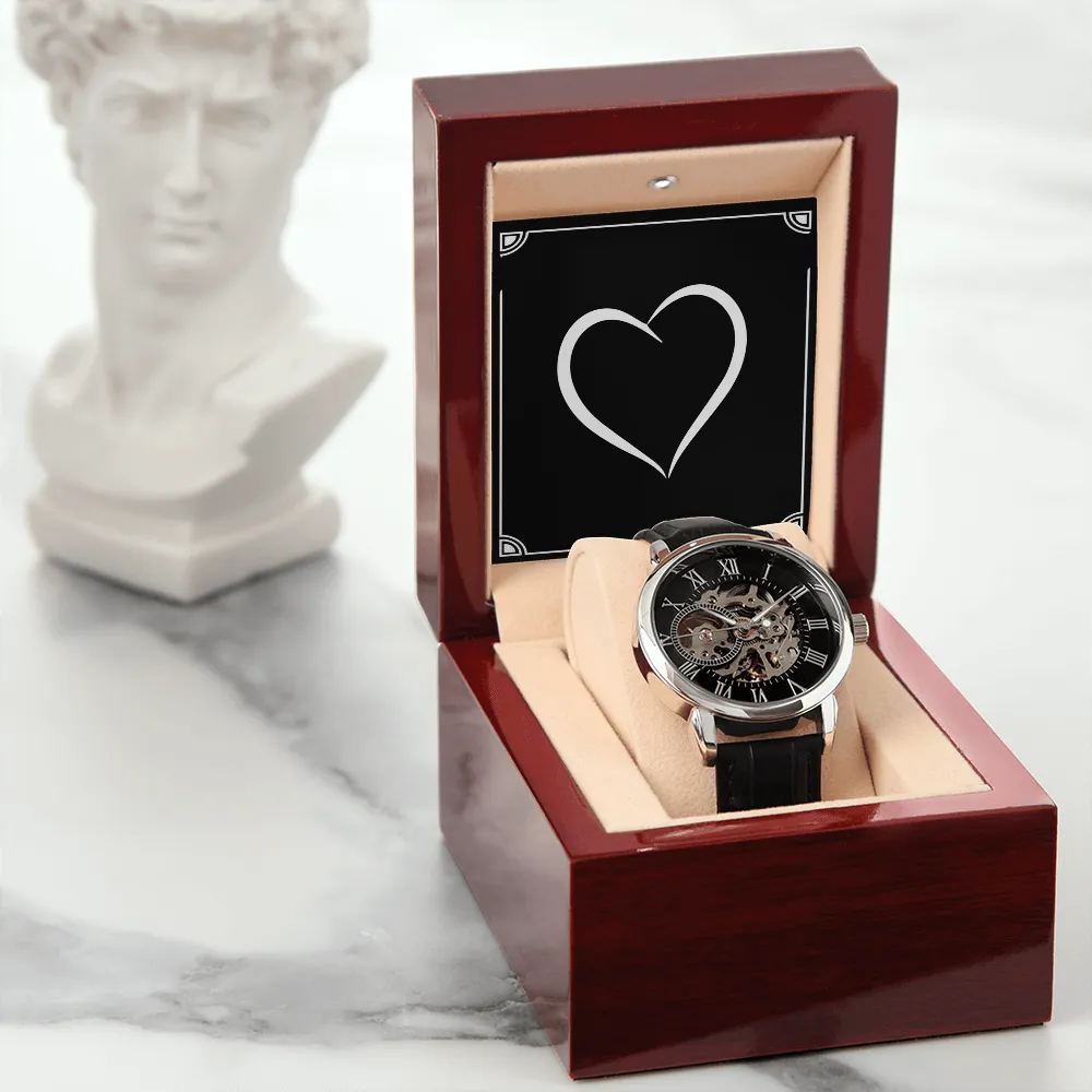 Elegant Gift For Men Openwork Watch