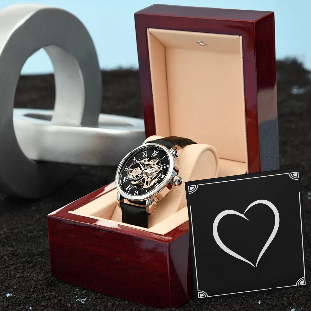 Elegant Gift For Men Openwork Watch