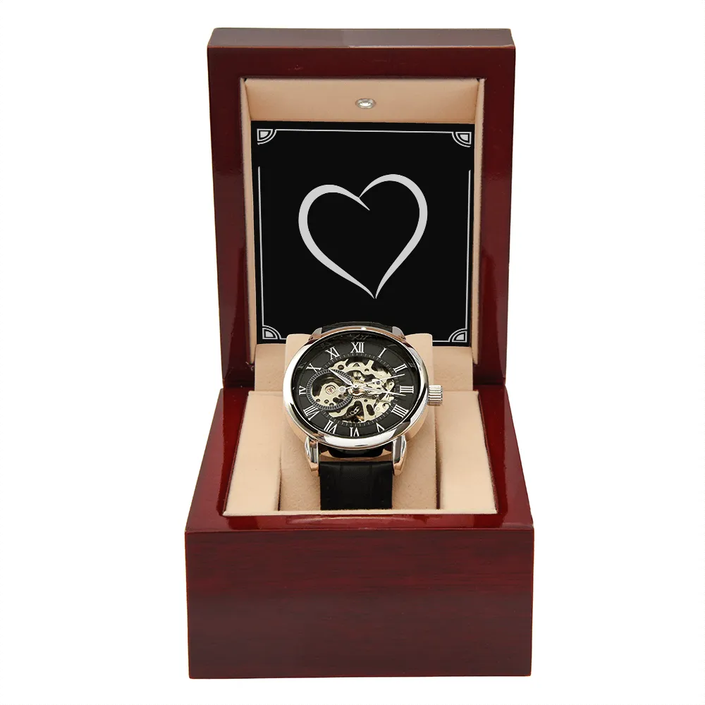 Elegant Gift For Men Openwork Watch
