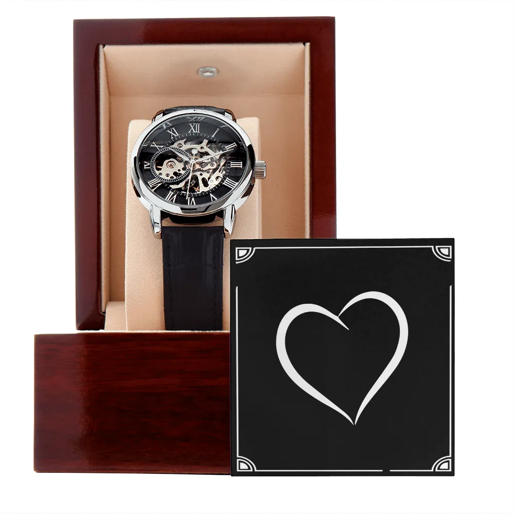 Elegant Gift For Men Openwork Watch