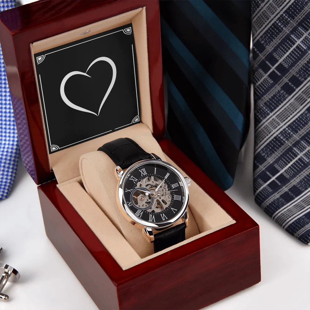 Elegant Gift For Men Openwork Watch