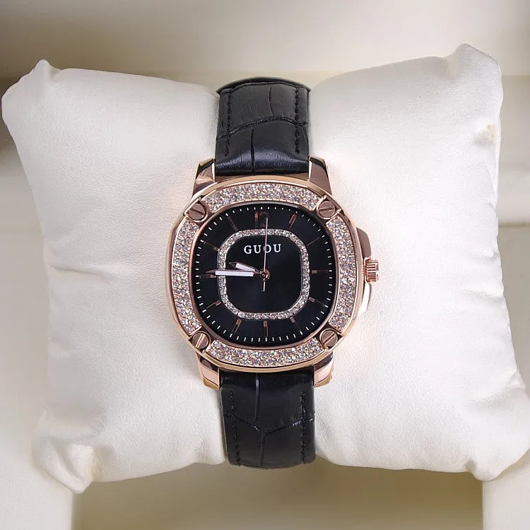 Fashion Square Pattern Durable Women's Watch