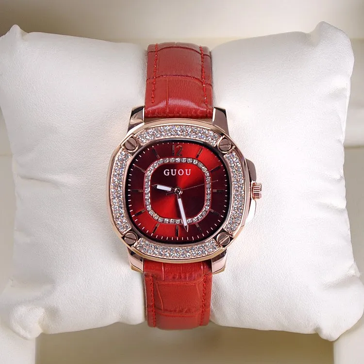 Fashion Square Pattern Durable Women's Watch