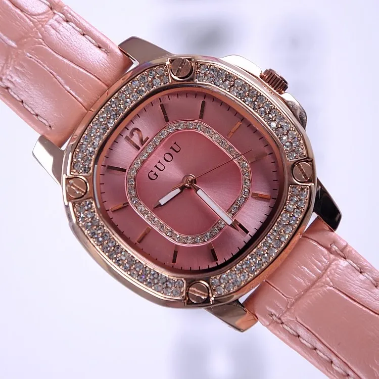 Fashion Square Pattern Durable Women's Watch
