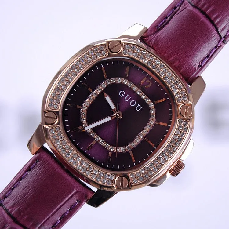 Fashion Square Pattern Durable Women's Watch